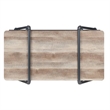 Benjara Coffee Table with Wooden Top and Mesh Shelf- Brown and Black