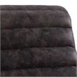 Benjara Power Recliner with Leather Upholstery and Vertical Tufting- Gray