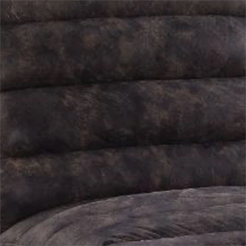 Benjara Power Recliner with Leather Upholstery and Vertical Tufting- Gray