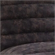 Benjara Power Recliner with Leather Upholstery and Vertical Tufting- Gray