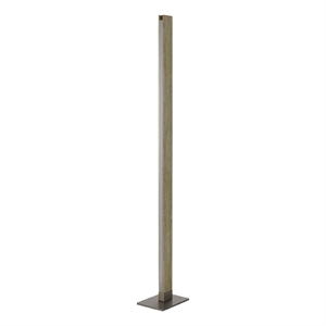 Benjara 61&quot Wood Floor Lamp Dimming LED Column- Brown