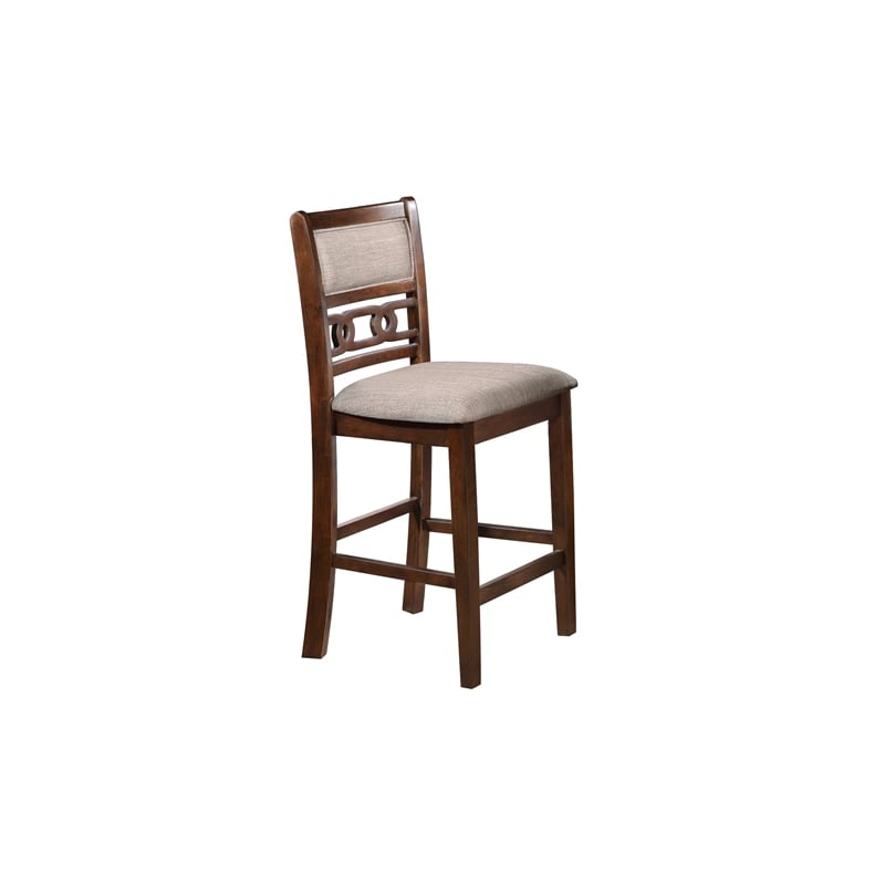 Benjara Gary 3 Piece Counter Table Set- Cherry Brown