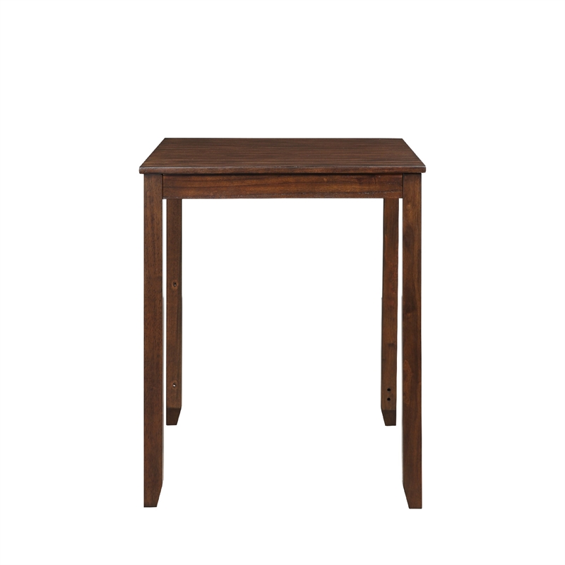 Benjara Gary 3 Piece Counter Table Set- Cherry Brown