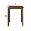 Benjara Gary 3 Piece Counter Table Set- Cherry Brown