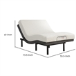 Benjara Liza Adjustable Full Bed Base- Wireless Remote- Head Foot Incline