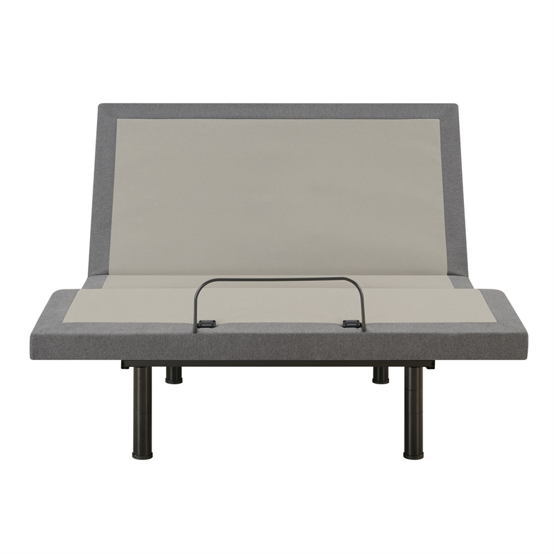 Benjara Liza Adjustable King Bed Base-Wireless Remote Head Foot Incline