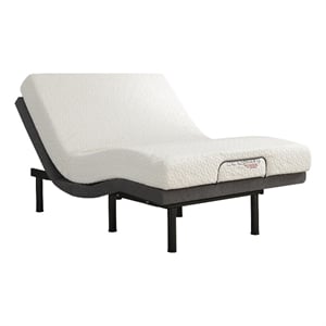 Benjara Liza Adjustable King Bed Base-Wireless Remote Head Foot Incline