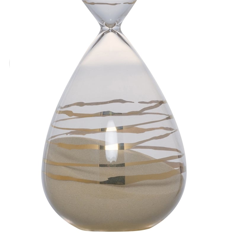 Benjara Doug Set of 3 Decorative 60 Minute Hourglass Accent Decor- Colored Sand