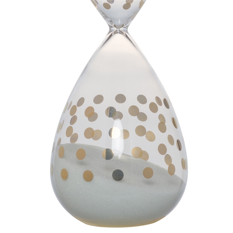 Benjara Doug Set of 3 Decorative 60 Minute Hourglass Accent Decor- Colored Sand