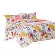 Benjara Mavi 5 Piece Reversible King Quilt Set- Spring Floral Print- Multicolor