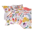 Benjara Mavi 5 Piece Reversible King Quilt Set- Spring Floral Print- Multicolor