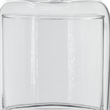 Benjara Set of 2 Large Glass Serving Platters with Dome and Finial Handle- Clear