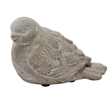 Benjara Kima Set of 2 Sitting Resting Birds Accent Decor- Weathered Gray Ceramic