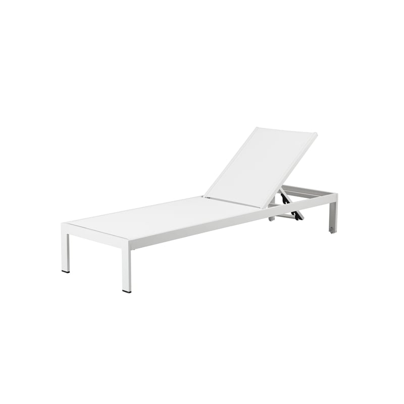Benjara Kris 9 PC Patio Dining & Lounge Set- White Textilene Seating- Aluminum