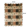 Benjara 50 x 60 Cotton Quilted Throw Blanket with Fill- Wild Flowers- Multicolor