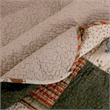Benjara 50 x 60 Cotton Quilted Throw Blanket with Fill- Wild Flowers- Multicolor