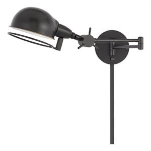 Benjara Kash 27&quot Vintage Wall Lamp- Swing Arm- Adjustable Metal Shade- Bronze