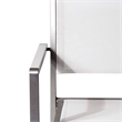 Benjara Fifi 7 PC Dining Table Set- White Metal Frames- Smooth Textilene Fabric