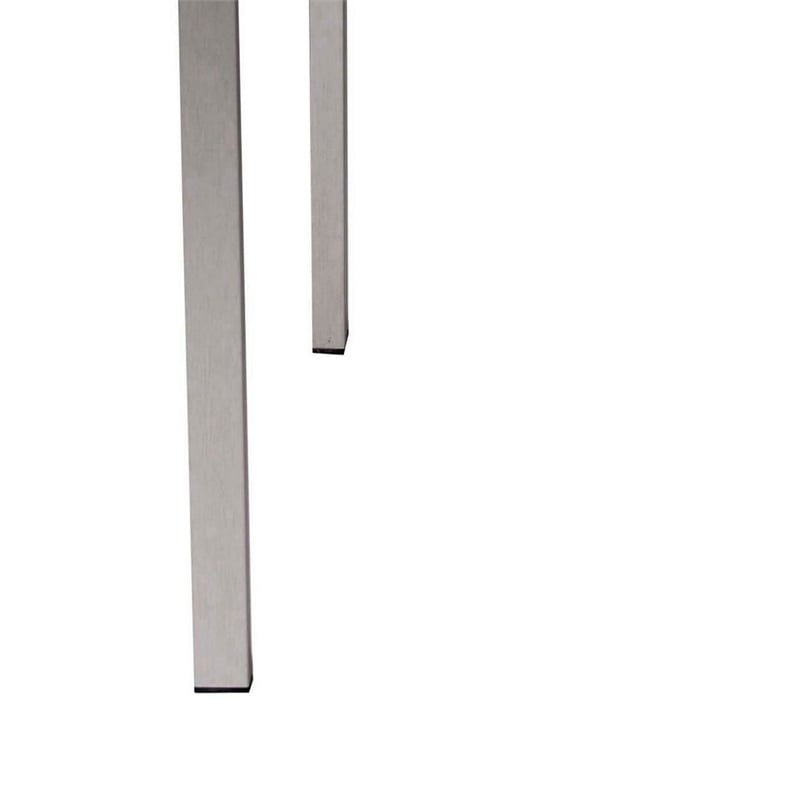 Benjara Fifi 7 PC Dining Table Set- White Metal Frames- Smooth Textilene Fabric