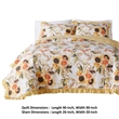 Benjara Kelsa 3 Piece Queen Quilt Set with 2 Pillow Shams and Cotton Fill- Gold