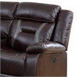 Benjara Lof Power Reclining Sectional Sofa Set- USB Port- Brown Gel Faux Leather