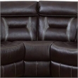 Benjara Lof Power Reclining Sectional Sofa Set- USB Port- Brown Gel Faux Leather