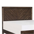 Benjara Bitsy Modern Queen Bed- Angled Plank Design- Tapered Legs- Espresso