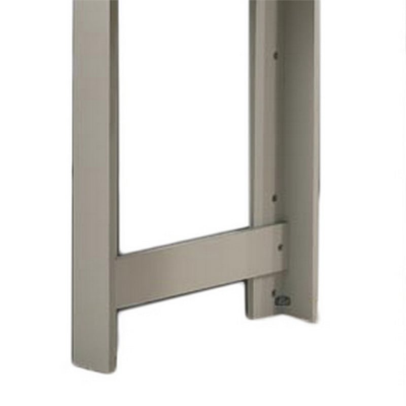 Benjara 3 Piece Counter Height Dining Table Kitchen Island With Storage- Gray