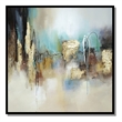 Benjara 47 x 47 Hand Painted Abstract Design- Gold Foil- Black Frame- Blue/Gold
