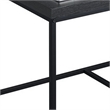 Benjara All 3 Piece Coffee Table and Storage Set- Rectangular- Black Legs- Gray