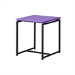 Benjara Ont 3 Piece Coffee Table & End Table Set- Black/Purple Carbon Fiber Top