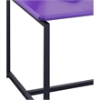 Benjara Ont 3 Piece Coffee Table & End Table Set- Black/Purple Carbon Fiber Top