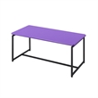 Benjara Ont 3 Piece Coffee Table & End Table Set- Black/Purple Carbon Fiber Top
