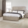 Benjara Kali Rectangular Platform King Size Bed - Light Tan Wood Frame