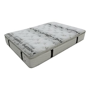 Benjara Ayu 12&quot Pocket Coil California King Mattress- Bamboo Cotton Top- White