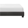 Benjara Dane Full Size Bed-Fully Upholstered-Tufted Curved Headboard-Dark Gray