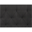 Benjara Dane Full Size Bed-Fully Upholstered-Tufted Curved Headboard-Dark Gray