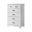 Benjara Jermy 3 Piece Bedroom Drawer Set- Black Handles- Classic White Finish
