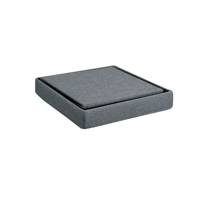 Benjara Veny 5 Piece Coffee Table Set- 4 Storage Nesting Ottoman- Brown- Black