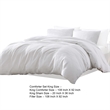 Benjara Uvi 3 Piece King Comforter Set- Cotton- Natural Crinkled Texture- White