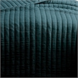 Benjara Elia Twin Contemporary Quilt Coverlet Set w/ Crinkle Texture- Teal Green