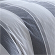 Benjara Kia 2 Piece Twin Comforter Set- Yarn Dyed Cotton- Gray Vertical Stripes