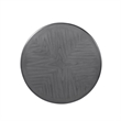 Benjara Ceri 5 Piece Round Dining Table and Chair Set- Gray Wood- White Fabric