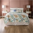 Benjara Wade 2pc Twin Quilt & Pillow Sham Set-Cotton Fill-Coastal Seashell Jade