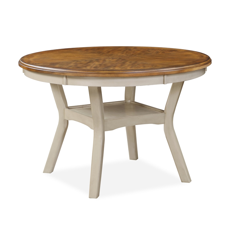 Benjara Beas 5 Piece Dining Table & Chair Set- Brown- Beige Wood- Fabric Seating