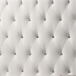 Benjara Dini California King Bed-Crystal Button Tufting-White Velvet Upholstery