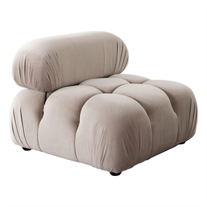 Benjara Hito 37&quot Armless Chair- Thick Cushioned Seat & Back- Brown Upholstery