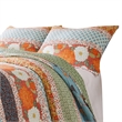 Benjara 2pc Twin Quilt & Pillow Sham Set- Floral & Songbirds Prints- Multicolor