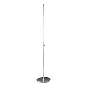 Benjara Fizo 60&quot Floor Lamp- LED Light- Metal Base with Touch Switch- Chrome