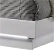 Benjara Peis Queen Size Bed- LED- Crystal Accents- Modern Design- Glossy White